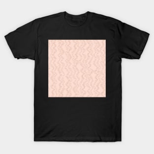 Blush and Coffee zig zag organic path T-Shirt